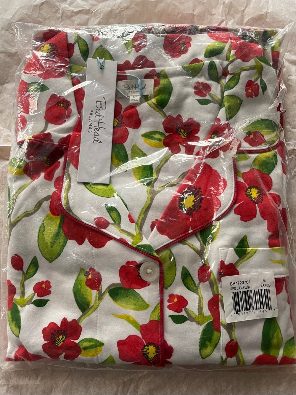 BedHead Cropped 3/4 Sleeve Cotton Pajamas M